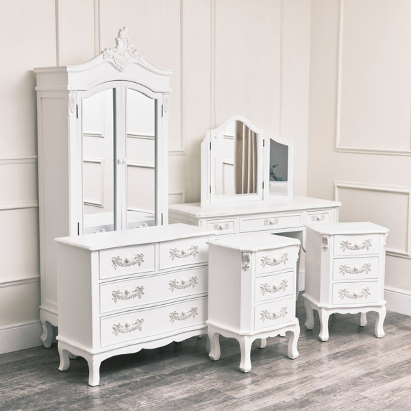 Rosalind Wheeler 7 Piece Bedroom Furniture Set Pays Blanc Range